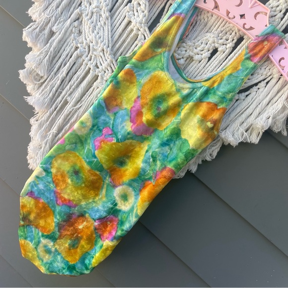 SOLD Vintage Velvet Colorful Bodysuit - Picture 6 of 13
